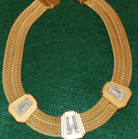 1980s Vintage Monet Statement Collar Necklace - Picture 2 of 12